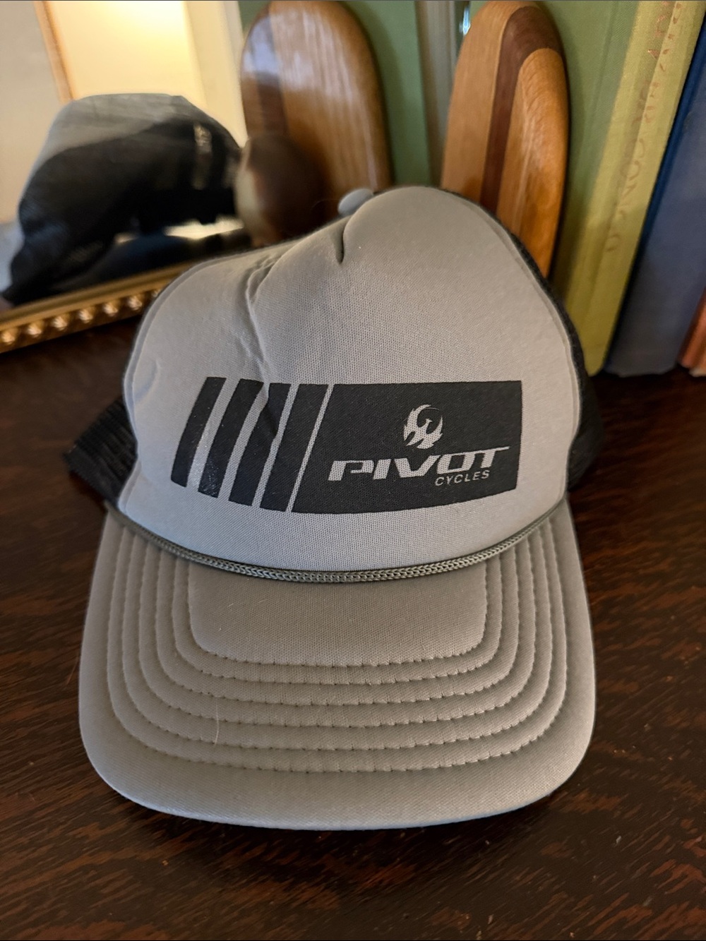 Pivot Cycles Gray Trucker Cap